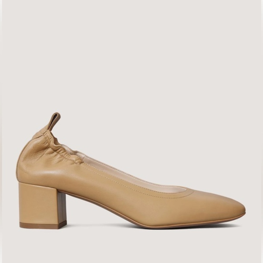 Everlane Tan Block Heel Pumps